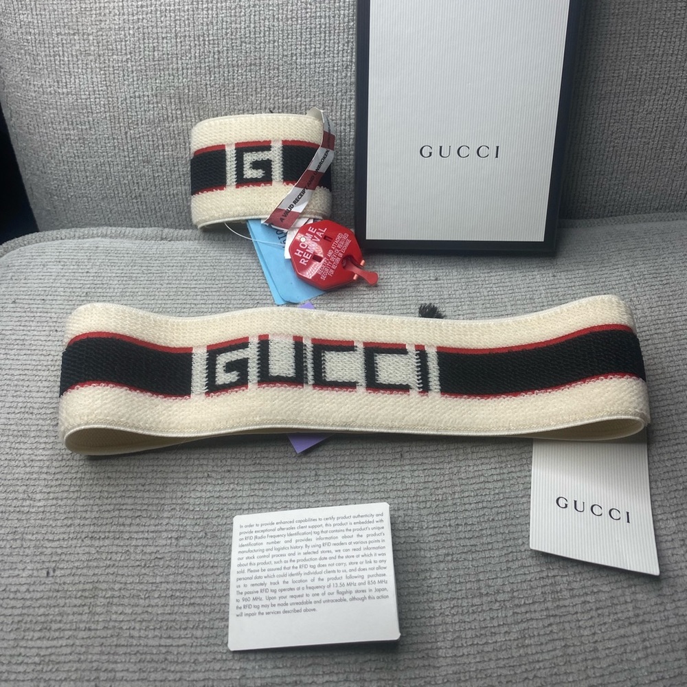 Gucci headband and wristband